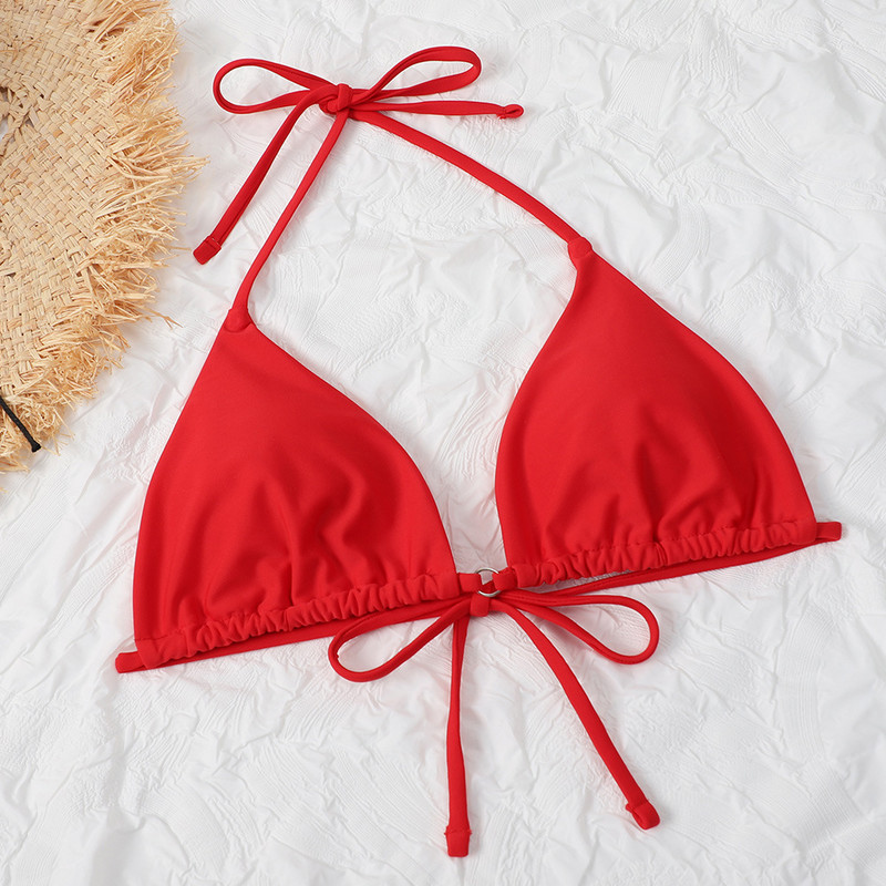 Seksikad Brasiilia stringid Bikini Mujer Ujumisriided Naiste Bandage Solid ujumistrikoo kaheosaline mikrobikiinikomplekt Push Up rannariided