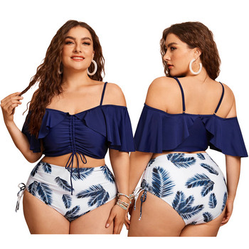 2022 New Women Push Up Σετ μπικίνι Μαγιό Plus Size Ψηλόμεση Μαγιό Μεγάλα Μεγάλα Plussize Μαγιό Μαγιό Παραλία