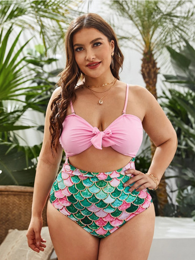 2022. aasta uued naiste push-up-bikiinikomplektid ujumisriided, suure vöökohaga ujumistrikoo, suured suured, pluss-ujumiskostüümid, ujumisriided