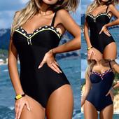 seturi de bikini costume de baie 2023 femei Push Monokini Costum de baie Up Baie Căptușită Bikini dintr-o singură bucată Costum de baie Sutien Costum de baie pentru femei