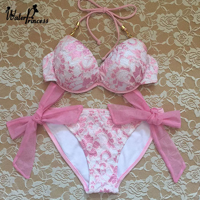 Seksikad naiste ujumisriided Kolmeosaline bikiinikomplekt ujumiskostüüm ruuduline lühike seelik bikiinid Polsterdatud rinnahoidja push up Naiste rannaujumiskostüüm 2826A