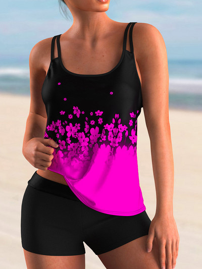 2023. aasta plokkprindiga tankiinikomplekt, kaheosaline naiste ujumistrikoo, lühikesed ujumisriided, naiste sportlikud suplejad, ujumiskostüümid, rannariided