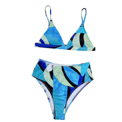 Bikini sexy 2023, costum de baie Push Up pentru femei, costum de baie cu talie înaltă, imprimat, bikini de plajă sexy, biquini, două piese