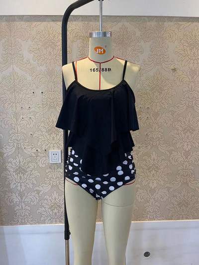 Ruffled Bikini 2022New European and American High Waist Swimsuit Women's cross-border μαγιό μπικίνι