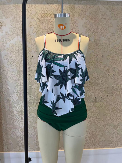 Ruffled Bikini 2022New European and American High Waist Swimsuit Women's cross-border μαγιό μπικίνι