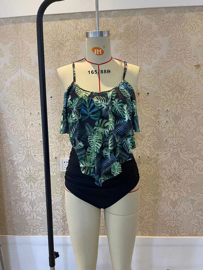 Ruffled Bikini 2022New European and American High Waist Swimsuit Women's cross-border μαγιό μπικίνι