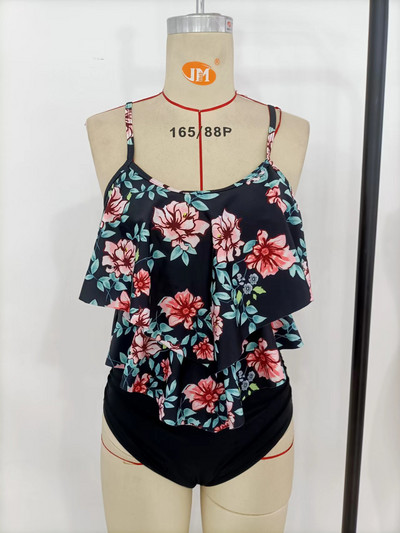 Ruffled Bikini 2022New European and American High Waist Swimsuit Women's cross-border μαγιό μπικίνι