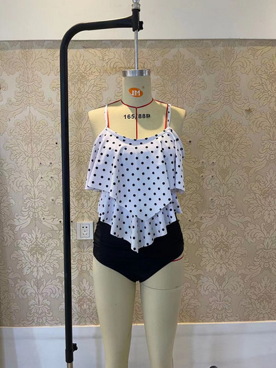 Ruffled Bikini 2022New European and American High Waist Swimsuit Women's cross-border μαγιό μπικίνι