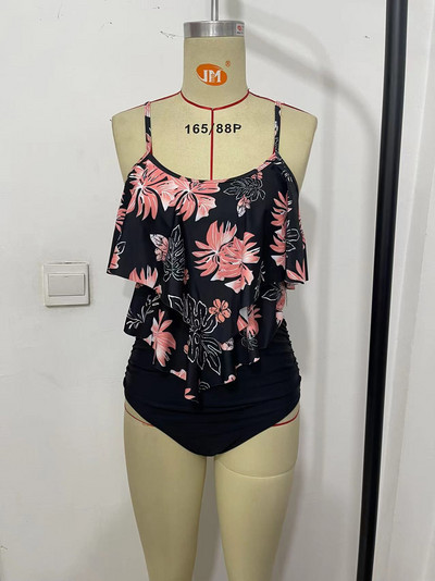 Ruffled Bikini 2022New European and American High Waist Swimsuit Women's cross-border μαγιό μπικίνι