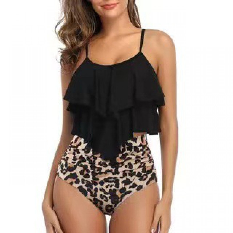 Ruffled Bikini 2022New European and American High Waist Swimsuit Women's cross-border μαγιό μπικίνι