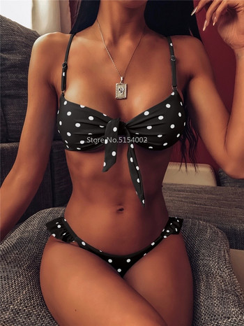 Γυναικεία Dot Bikinis Sexy Cute Two Piece μαγιό Halter Bandeau Μαγιό Brazilian μπικίνι σετ καλοκαιρινό μαγιό παραλίας 2022