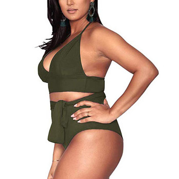 Σετ μπικίνι Γυναικεία μαγιό Plus Size High Waisted Tummy Control Swimsuit Full Coverage Plus Size Swimwear for Women Tankini