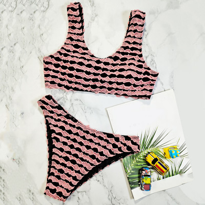 Naiste seksikas sidemega bikiinikomplekt Bandeau Push Up Brasiilia ujumisriided Rannarõivad ujumistrikoo Puuvillane string bikiinid naiste aluspesu