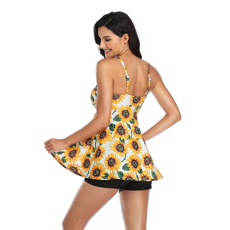 Costum de baie la modă Damă Split Moda Damă Multicolor Imprimat Costum de baie Confortabil Femei Slit Maxi Costume de baie Fată Salopete