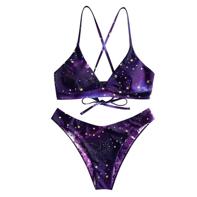 Seturi de bikini cu talie înaltă pentru femei Costum de baie din două piese Costum de baie cu nod de cravată Bikini 1 bucată Costume de baie pentru femei