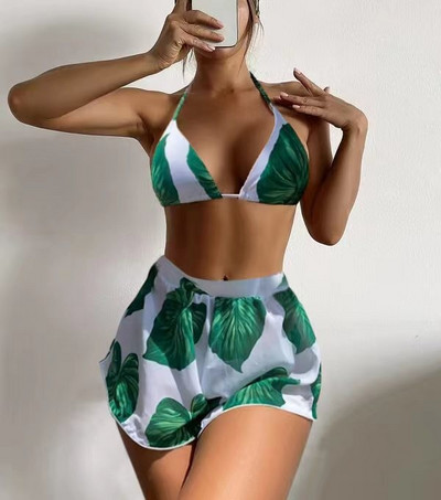 Vasaras atsevišķi peldkostīmi Tankini komplekts Sieviešu peldkostīmi 2023 Sports Beach Wear Divdaļīgs peldkostīmi Baseins Sieviešu peldkostīms
