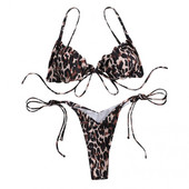 Nyári női fürdőruha nyomtatás, puha szexi női push-up melltartó bikini szett