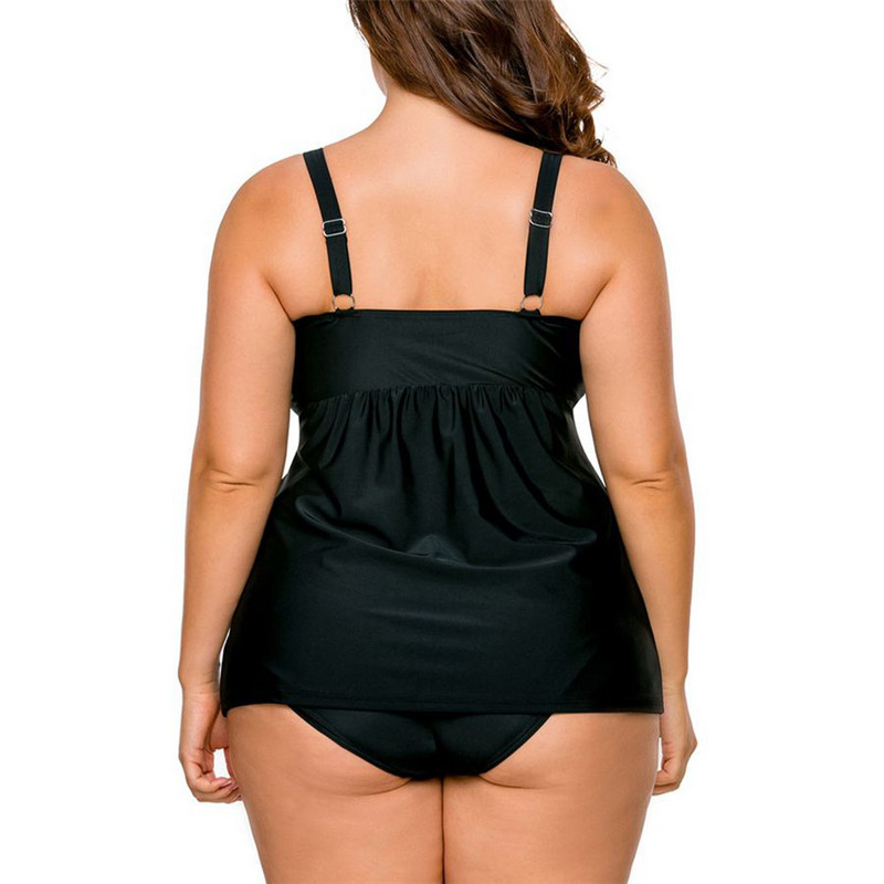 Liela izmēra peldkostīms sievietēm Tankini peldkostīms peldkostīms Tankini tops ar peldkostīmu, īss peldkostīms Tummy Control Beachwear Купальник