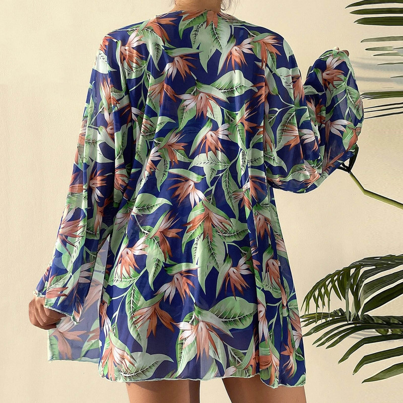 Kõrge vöökohaga bikiinid, 2023. aasta seksikad 4-osalised bikiinid, naiste ujumistrikoo, pikkade varrukatega push-up ujumisriided, rannariietus ujumiskostüüm