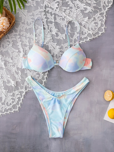 Krāsojami bikini, 2021. gada sieviešu peldkostīmi, siksnu bikini apakšā, bikini komplekts Brazīlijas peldkostīms, sieviešu peldkostīms Badpak Dame Mujer