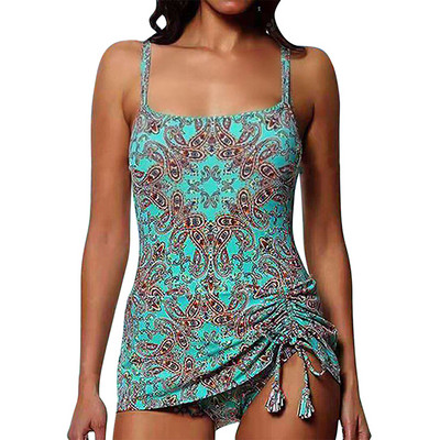 2022 Νέο γυναικείο μαγιό Vintage Monokini Plus Size Μαγιό Γυναικεία ρούχα παραλίας Μαγιό με στάμπα μεσαίας μέσης μαγιό 3XL