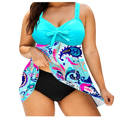 Sieviešu modes slings ar apdruku divdaļīgs bokseris peldkostīms sieviešu peldkostīmi bikini feminino купальник женский Bikini peldkostīmi sievietēm