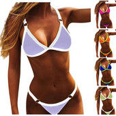 Seksi modni kupaći kostimi Ženski uski bikini komplet usklađenih boja Dvodijelni ženski kupaći kostim Novi Kupalʹnik Ženski 2022.