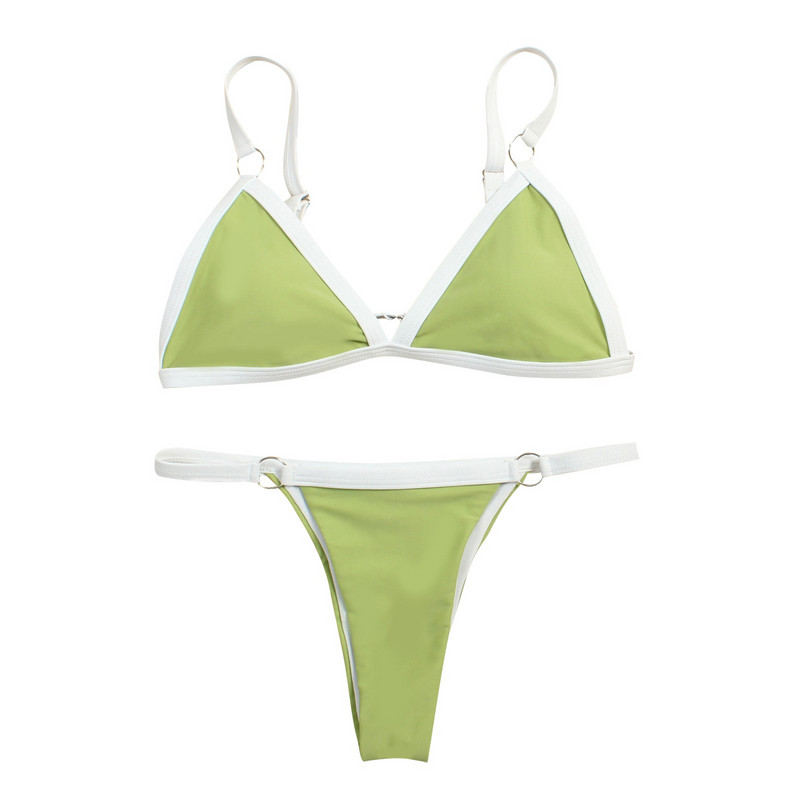 Seksi modni kupaći kostimi Ženski uski bikini komplet usklađenih boja Dvodijelni ženski kupaći kostim Novi Kupalʹnik Ženski 2022.