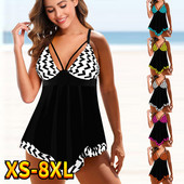 2022. aasta kõrge vöökohaga mustriga tankiinikomplektid, seksikad ujumisriided, kaheosaline seljataga ujumisriided, naiste mood rannas ujumistrikoo