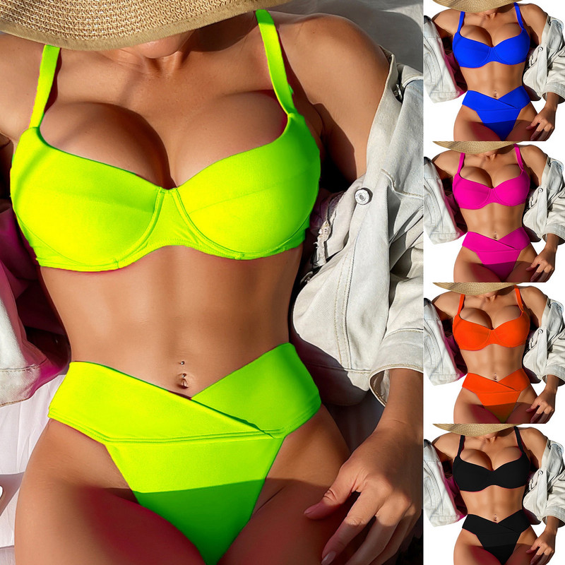 Naiste seksikas kaheosaline ujumistrikoo ühevärviline rannapikk lauapüksid naistele ujumisseeliku ülikond 4x ülikonna lühikesed püksid naistele