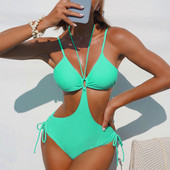 Costum de baie sexy dintr-o singură bucată Tankini de mărime mare Costum de baie monokini monokini solid 2023 Costum de baie cu talie înaltă