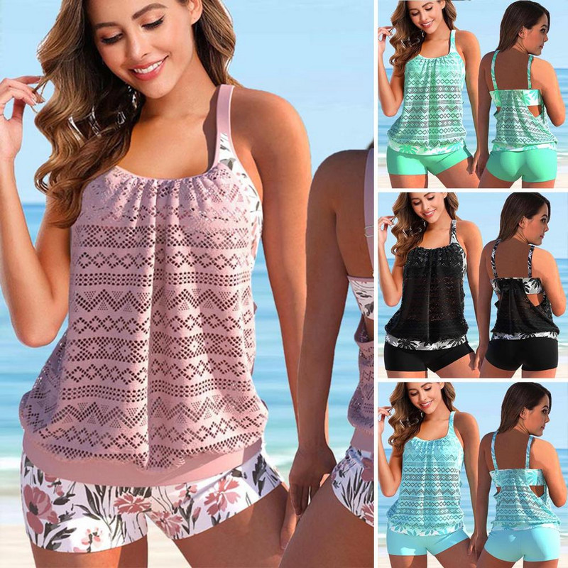 2023 m. Naujas plius dydis 5XL spausdintas aukštu juosmeniu dviejų dalių tankinis maudymosi kostiumėlis, moteriškas, moteriškas paplūdimio drabužis, maudymosi kostiumėlis maudymosi kostiumėliui