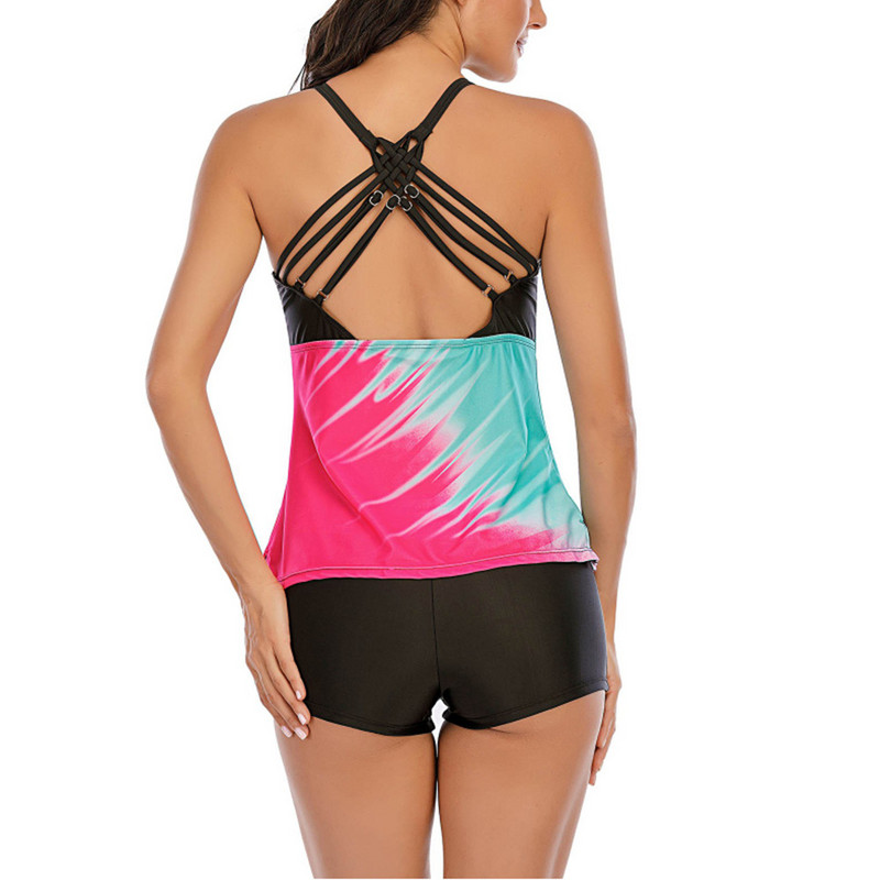 Naiste ujumiskostüümid Euroopa ujumistrikoo, bikiinid, lõhestatud ujumistrikoo, gradient konservatiivne lame nurgaga kaetud põhjaga ujumistrikoo AA02