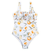 Prinditud plisseeritud ujumistrikoo naiste ühes tükis rannariided laia õlarihmaga Monokini seljataga ujumiskostüüm rannastiilis ujumisriided