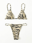Zebra Print Push Up Bikini Szexi Bikini 2023 Új érkezés Párnázott melltartó alacsony derékú fürdőruha Női fürdőruha Női Biquini