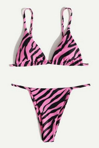 Zebra Print Push Up Bikini Szexi Bikini 2023 Új érkezés Párnázott melltartó alacsony derékú fürdőruha Női fürdőruha Női Biquini