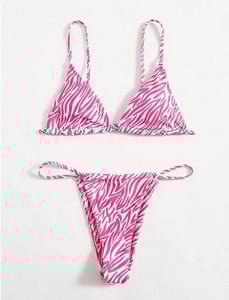 Zebra Print Push Up Bikini Szexi Bikini 2023 Új érkezés Párnázott melltartó alacsony derékú fürdőruha Női fürdőruha Női Biquini