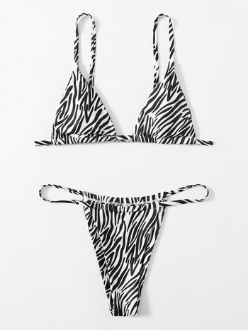 Zebra Print Push Up Bikini Sexy Bikini 2023 New Arrival Gadd σουτιέν Μαγιό χαμηλής μέσης Γυναικεία μαγιό Γυναικεία μπικίνι