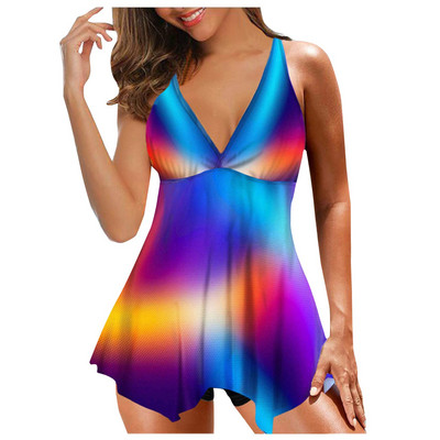 수영복 Costum de baie sexy din două piese pentru femei Tankini 2023 Costum de baie în V adânc Costum de baie Costum de baie de plajă pentru femeie îmbrăcăminte de înot brazilian L5