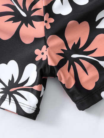 Σετ μπικίνι 2 τεμαχίων Floral printing Patchwork Γυναικείο μαγιό 2023 Tankinis ψηλή μέση Push Up Μαγιό Brazilian μαγιό