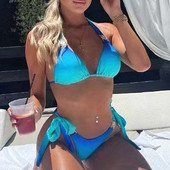 Bikini sexy gradient Costum de baie pentru femei Push Up Costum de baie pentru femeie Costume de baie Set de bikini brazilian Îmbrăcăminte de plajă pentru baie