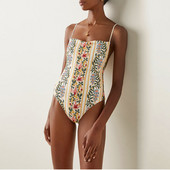 Seksikas trükitud bikiinid, lillelised ujumistrikoo, kaheosaline komplekt, kolmnurkne ujumisbikiinid suvekleit seljata väljalõikega rannariided Plus