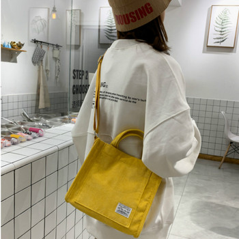 Ежедневна дамска чанта през рамо от рипсено кадифе Ретро арт платнени чанти през тялото за жени 2022 г. Памучни чанти с цип Луксозни дизайнерски