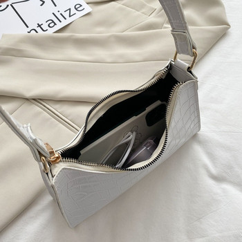 Модна изискана пазарска чанта Ретро ежедневни дамски чанти през рамо Дамска кожена едноцветна дамска чанта с верига за жени 2023 г.