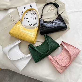 Модна изискана пазарска чанта Ретро ежедневни дамски чанти през рамо Дамска кожена едноцветна дамска чанта с верига за жени 2023 г.