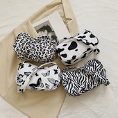 Εκτύπωση με μοτίβο ζώων Καμβάς τσάντα ώμου μασχάλης Vintage γυναικείες τσάντες μικρού πορτοφολιού Casual γυναικείες τετράγωνες τσάντες μόδας