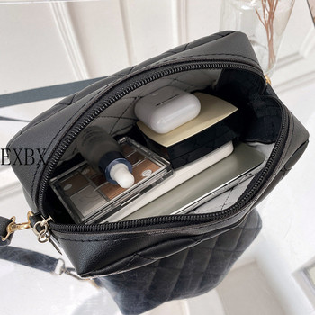 EXBX Fashion Chain Ladies Crossbody Bags Tassel Small Messenger Bag for Women Trend Lingge Embroidery Camera Женска чанта през рамо