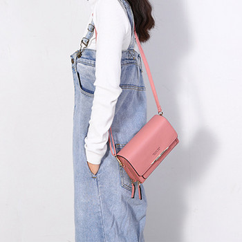 Нови дамски чанти от изкуствена кожа Дамски многофункционални чанти за рамо с голям капацитет Модни чанти през рамо за дамско портмоне за телефон