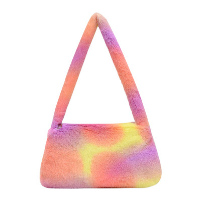 Geantă mică pentru femei Trend 2022 Geantă de designer de pluș cu imprimeu animal de blană artificială Poșetă pentru cumpărături Geantă de mână pentru femei Geantă de umăr cu blană