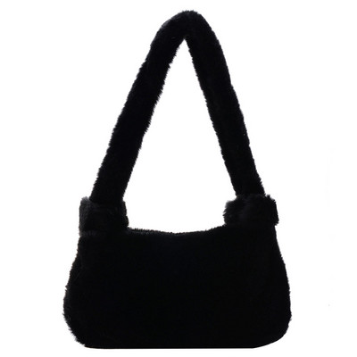 Geantă mică pentru femei Trend 2022 Geantă de designer de pluș cu imprimeu animal de blană artificială Poșetă pentru cumpărături Geantă de mână pentru femei Geantă de umăr cu blană